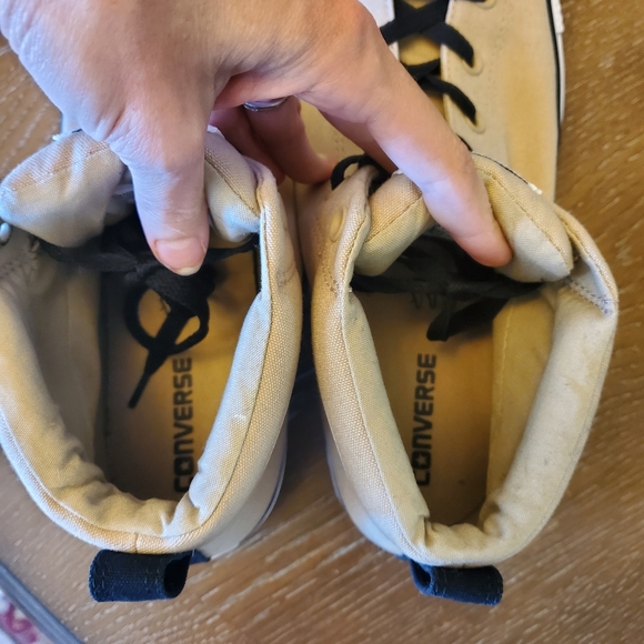 SOLD Converse All Star khaki beige padded high top sneakers size 12 men - Picture 5 of 12